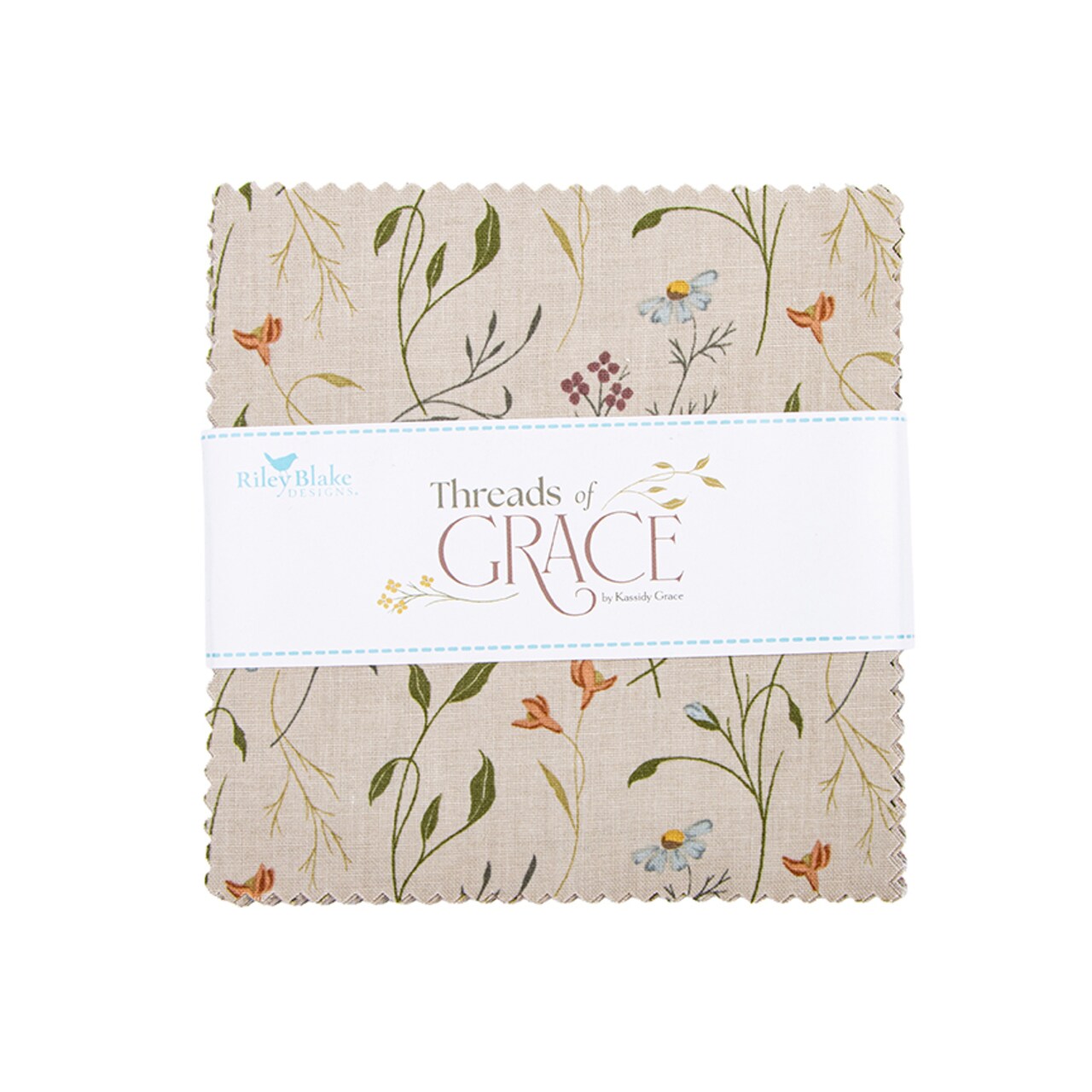 Threads of Grace 5" Square Pack (Charm Pack / 5" Stacker) by Kassidy Grace for Riley Blake (5-16820-42)